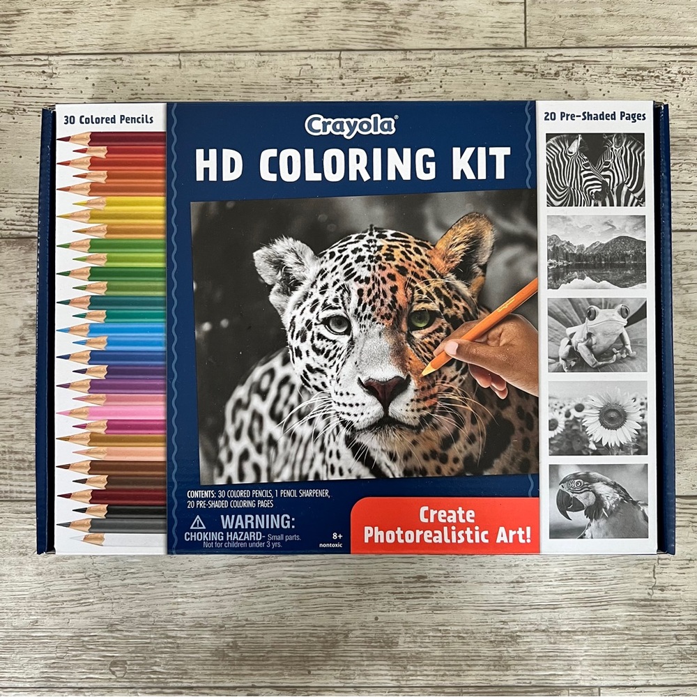 Crayola HD Coloring Kit with 30 Vibrant Pencils New